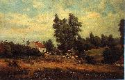 Theodore Fourmois Landscape with farms china oil painting artist